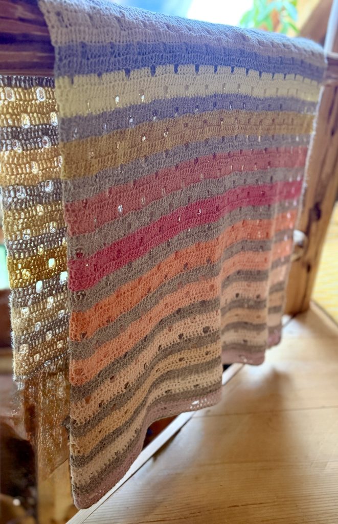 Eyelet Lightweight Free Crochet Summer Blanket Pattern